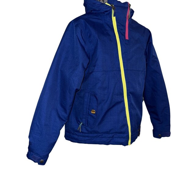 Firefly Jan Purple Winter Coat Girls M Lined Insulated Pockets Faux Fur Hoodie - Picture 4 of 10